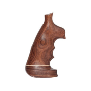 Hogue Fancy Hardwood Conversion Grips with Accent Stripe, Finger Grooves and Contrasting Butt Cap for S&W N-Frame Round to Square Butt Oversize Pau Ferro - Hogue
