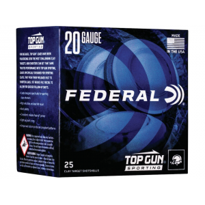 eral Top Gun Sporting 20 Gauge 2-3/4 #8 Lead Shot 7/8 Oz Case Of 250 (10 Boxes Of 25) Ammo