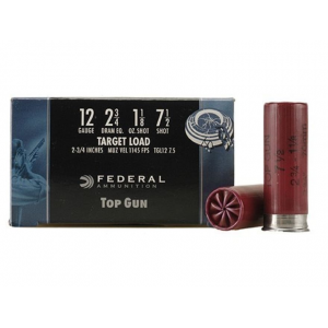 eral Top Gun Lite 12 Gauge 2-3/4 #7-1/2 Lead Shot 1-1/8 Oz Case Of 250 (10 Boxes Of 25) Ammo