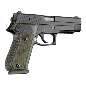 Hogue Extreme Series Grips for Sig P226 Contour Classic Inverse Checkered G10 GMascus Green - Hogue