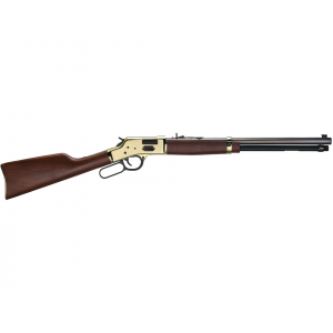HENRY Big Boy Brass Lever Action Rifle 44 Remington Magnum 20" Blued Barrel Brass Frame Walnut Straight Grip Stock