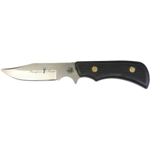 Knives of Alaska Trekker Pronghorn Fixed Blade Knife 3.25" Clip Point D2 Bead Blasted Blade Rubber Handle Black - Knives Of Alaska