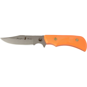 Knives of Alaska Trekker Pronghorn Fixed Blade Knife 3.25" Clip Point D2 Bead Blasted Blade Rubber Handle Orange - Knives Of Alaska