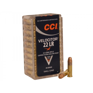  Velocitor 22LR 40 Grain Plated Hollow Point Box Of 500 (10 Boxes Of 50) Ammo