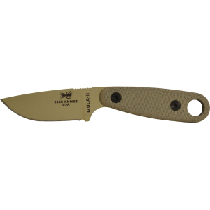 ESEE Knives Izula-II Fixed Blade Knife 2.63" Drop Point 1095 Powder Coat Blade Micarta Handle Desert Tan with Complete Kit - Esee Knives