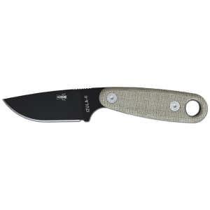 ESEE Knives Izula-II Fixed Blade Knife 2.63" Drop Point 1095 Powder Coat Blade Micarta Handle Gray with Complete Kit - Esee Knives