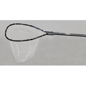 Ranger Landing Nets Hook Free Series Landing Net 29-45" Telescoping Handle 20" x 20" Pear-D Hoop Clear Rubber Landing Net Black