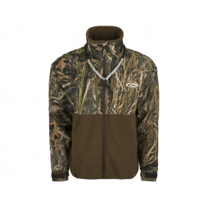 Drake Men's Guardian Flex Fleece Eqwader Full Zip Jacket Mossy Oak Shadow Grass Habitat 2XL