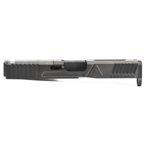Agency Arms Hybrid Slide with Agency Optics System (AOS) for Glock 19 Gen 5 Stainless Steel Black DLC - Agency Arms