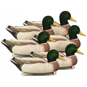 Higdon Magnum Foam Filled Flocked Head All Drakes Mallard Duck Decoy Polymer 6PK
