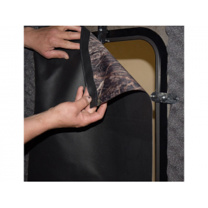 Banks Outdoors Stump 4 Box Blind Camo Curtain Kit Polyester Black and Camo