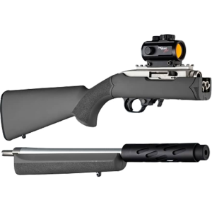 Hogue Rubber OverMolded Rifle Stock Ruger 10/22 Takedown Standard Barrel Channel Synthetic Slate Gray - Hogue