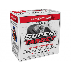 chester Super Target Light Target 12 Gauge 2-3/4 #8 Lead Shot 1-1/8 Oz Case Of 250 (10 Boxes Of 25) Ammo