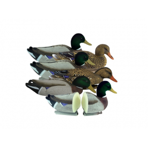Higdon Magnum Foam Filled Flocked Head Mallard Duck Decoy Polymer 6PK