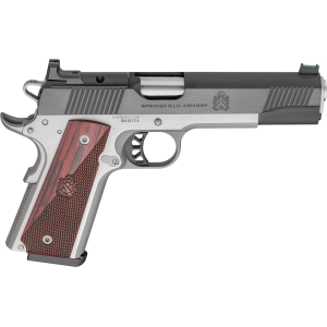 Springfield Armory 1911 Ronin AOS 9mm Luger Pistol 5" Barrel 9+1-Round Blued Slide Redwood Grip Stainless Frame