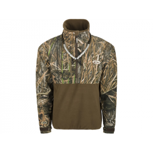 DRAKE Men's Guardian Flex Fleece Eqwader Quarter Zip Jacket Mossy Oak Shadow Grass Habitat 2XL