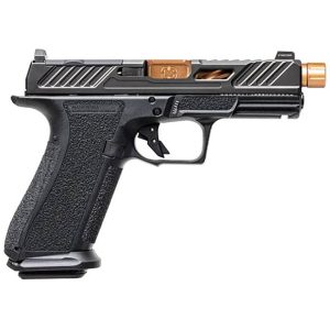 Shadow Systems XR920 Elite 9mm Luger Pistol 4.01" Threaded Bronze Barrel 17+1 Round Black Nitride Slide Black Grip Black Frame