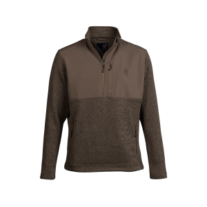 BROWNING Men's Spider Knit Quarter Zip Shirt Major Brown XL