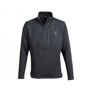 BROWNING Men's Spider Knit Quarter Zip Shirt Gray Medium