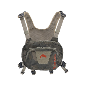 Simms Tributary Hybrid Fly Fishing Chest Pack Regiment Camo Olive Drab
