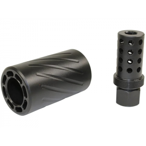 GUNTEC USA Compensator AR-15 1/2"-28 Thread 223 Remington, 5.56x45mm NATO, 9mm Luger Steel Matte - Guntec Usa