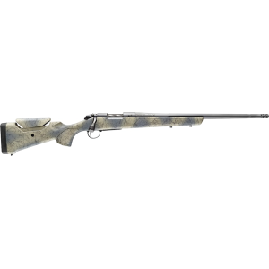 Bergara Sierra Wilderness Bolt Action Rifle 7mm Remington Magnum 22" Fluted Sniper Gray Threaded Barrel Cerakote Sniper Gray Frame Woodland Camo Field Stock