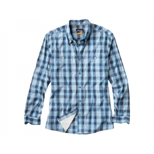 ORVIS Men's River Guide Plaid Long Sleeve Shirt True Navy Medium