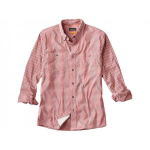 ORVIS Men's River Guide 2.0 Long Sleeve Shirt Russet Gingham Large