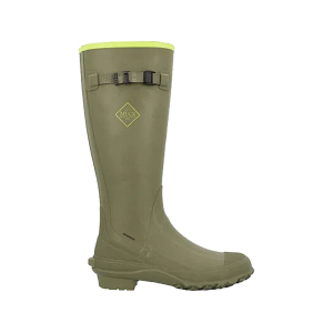 MUCK BOOTS Men's Harvester Waterproof Rubber Boots Rubber Capulet Olive/Lime Green 9 D