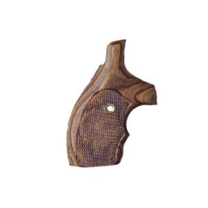 Hogue Bantam Grips for with Top Finger Groove S&W J-Frame Round Butt Checkered Pau Ferro - Hogue