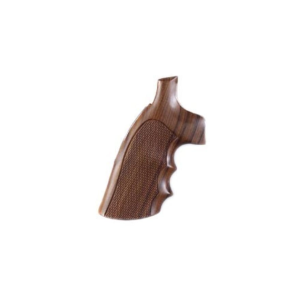 Hogue Fancy Hardwood Conversion Grips with Finger Grooves for S&W K, L-Frame Round to Square Butt Checkered Pau Ferro - Hogue