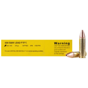 Buffalo Bore 500 S&W Magnum Ammo 375 Grain Barnes XPB Solid Hollow Point Lead Free Box of 20