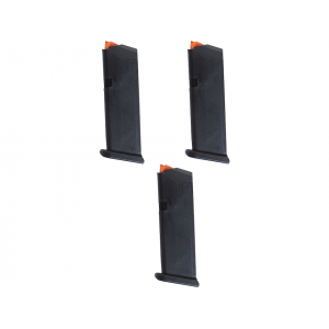 Glock Factory Magazine Gen 5 Glock 19, 26, 49 9mm Luger 15-Round Polymer Black 3PK - Glock