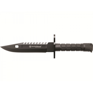 Smith & Wesson Special Ops M-9 Bayonet 7.8" Black Spear Point 420J2 Stainless Steel Blade Nylon Handle Black - Smith & Wesson