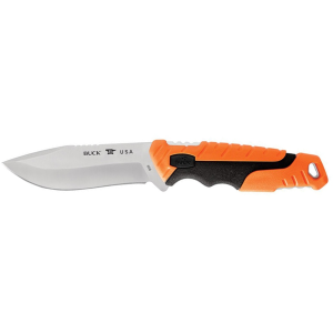 Buck Knives 658 Pursuit Pro Small Fixed Blade Knife 3.75" Drop Point CPM S35VN Stainless Blade Glass Filled Nylon/Versaflex Handle Orange - Buck Knives