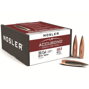 Nosler AccuBond Long Range 30 Caliber (308 Diameter) Bullets 190 Grain Bonded Polymer Tip Box of 100