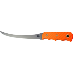 Knives of Alaska Coho Fixed Blade Knife 8" Fillet 440C Stainless Blade Polymer Handle Orange - Knives Of Alaska