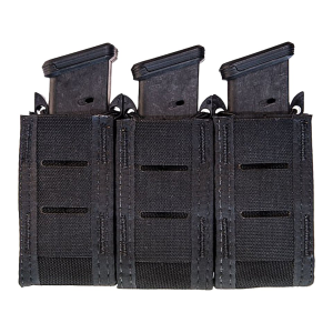 High Speed Gear NTOA Duty Triple Pistol Taco Pistol Magazine Pouch Nylon Black - High Speed Gear