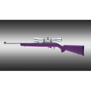 Hogue Rubber OverMolded Rifle Stock Ruger 10/22 Standard Barrel Channel Synthetic Purple - Hogue