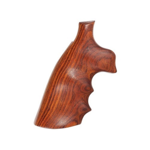 Hogue Fancy Hardwood Conversion Grips with Finger Grooves for S&W K, L-Frame Round to Square Butt Cocobolo - Hogue