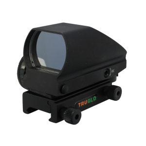 TRUGLO Tru-Brite Reflex Red Dot Sight Red and Green 4-Pattern Reticle (2.5 MOA Dot, 5 MOA Dot, 2.5 MOA Circle Dot, 5 MOA Circle Dot) with Integral Weaver Base Matte Black