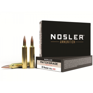 ler Match Grade 28 Nosler 168 Grain Nosler Custom Competition Jacketed Hollow Point Box Of 20 Ammo