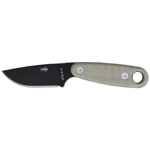 ESEE Knives Izula-II Fixed Blade Knife 2.63" Drop Point 1095 Black Oxide Blade Micarta Handle Tan - Esee Knives