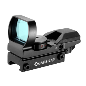 Barska Red Dot Sight 4-Pattern Reticle (Circle-Dot-Cross, 3 MOA Dot, Cross-Dot, Circle-Dot) with Integral Picatinny Mount Matte Black - Barska