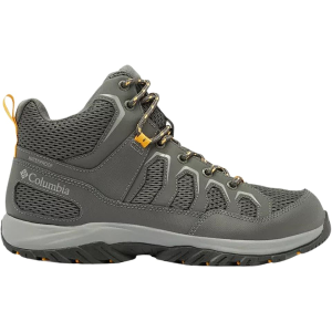 Columbia Granite Trail Mid Hiking Boots Synthetic Dark Gray/Raw Honey Men's 10.5 D - Columbia