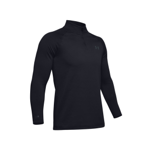 UNDER ARMOUR Men's 4.0 Long Sleeve Quarter Zip Base Layer Shirt Black 2XL