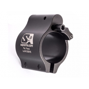 Superlative Arms Adjustable Bleed-Off Gas Block Clamp On AR-15, LR-308 0.875" Inside Diameter Low Profile Black Melonite - Superlative Arms