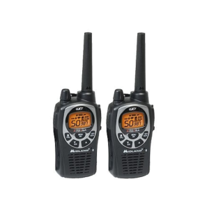 MIDLAND GXT1000VP4 Two Way Radio with NOAA Weather 50 Channel Black and Silver 2PK