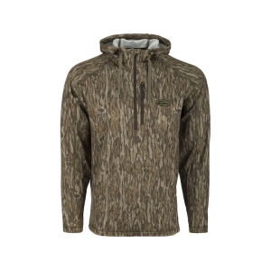 DRAKE Men's Breathelite Quarter Zip Hoodie Mossy Oak Bottomland XL
