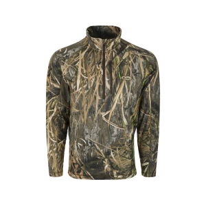 DRAKE Men's Breathelite Quarter Zip Shirt Mossy Oak Shadow Grass Habitat Medium